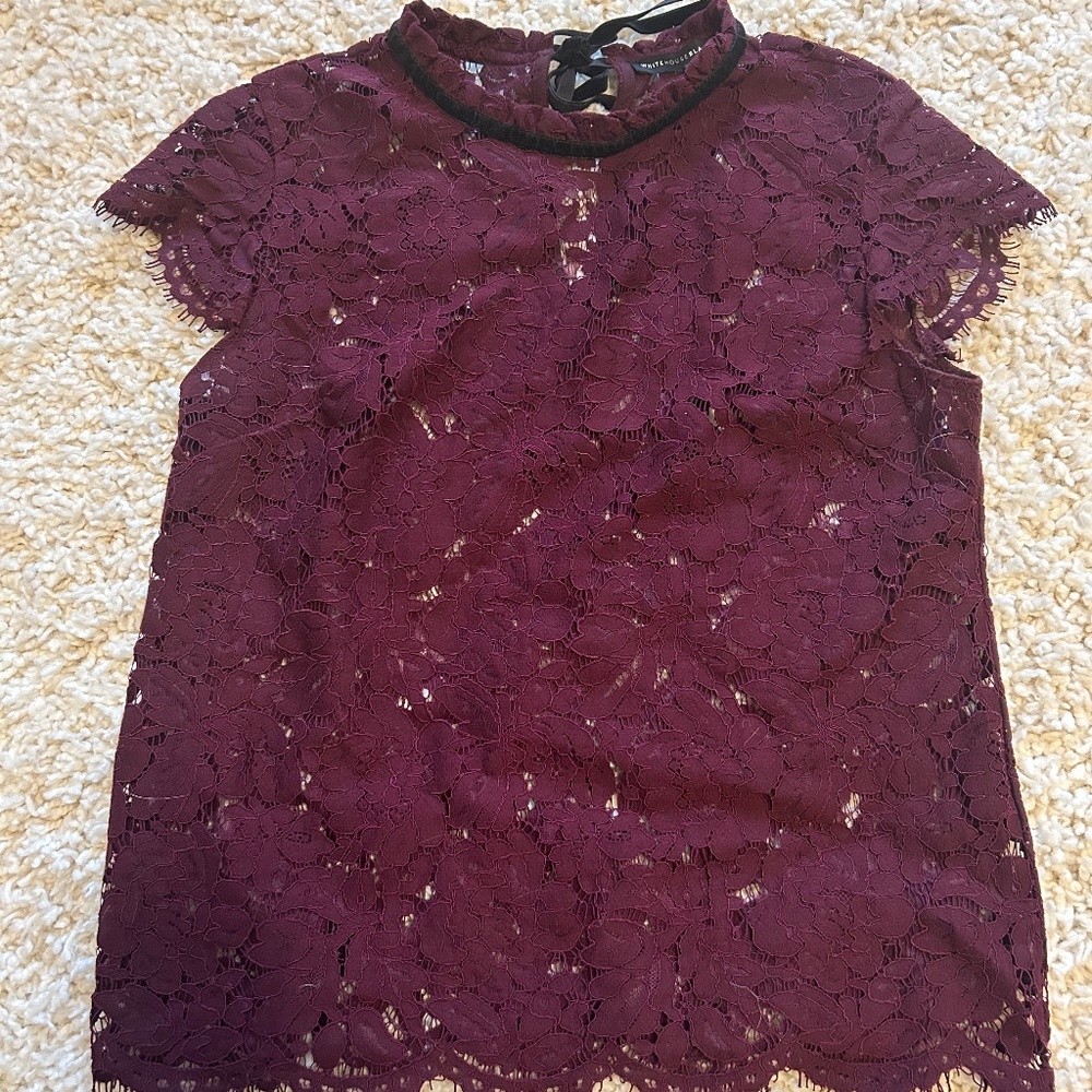 White House Black Market Lace Blouse